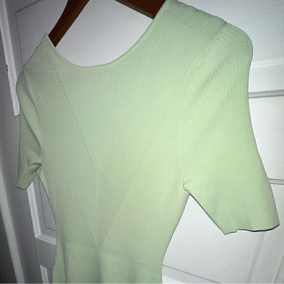 MAJE NWT Ribbed Tie Back Midi Dress Size Large - Picture 9 of 16